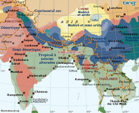 carte Bangladesh climats