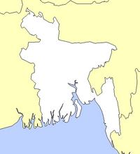 Carte du Banladesh vierge