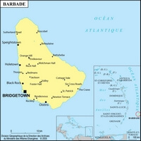 carte Barbade simple