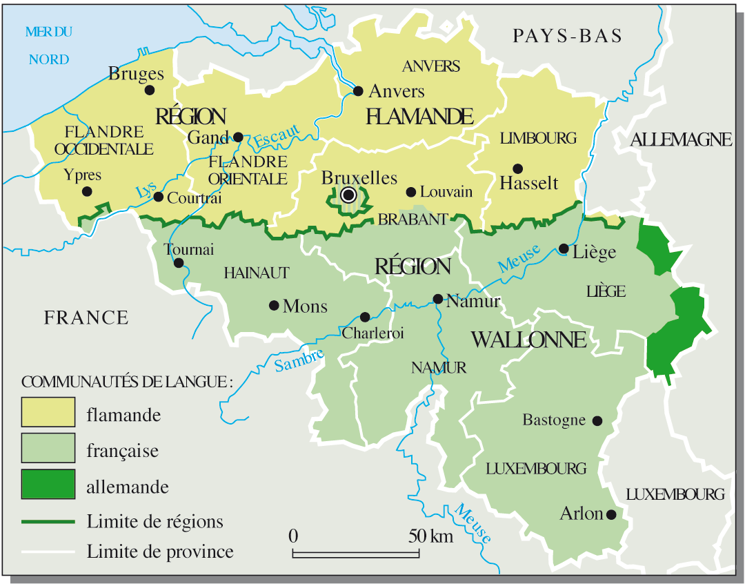 carte de belgique région