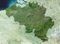 Photo satellite de la Belgique