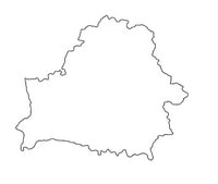 Carte de la Biélorussie vierge