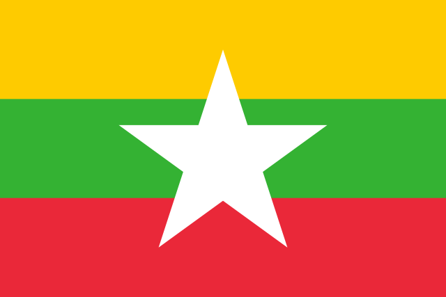 Drapeau de la Birmanie.