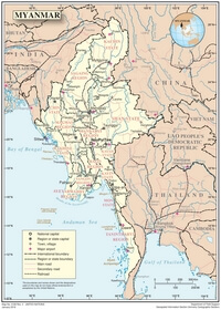 Carte Birmanie Myanmar ville