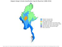 Carte Birmanie climat