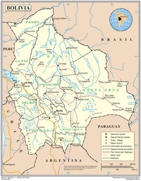 carte Bolivie capitale ville route