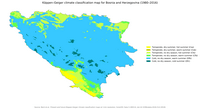 carte climat Bosnie Herzégovine