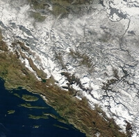 photo satellite Bosnie Herzégovine