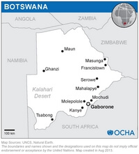 carte Botswana simple