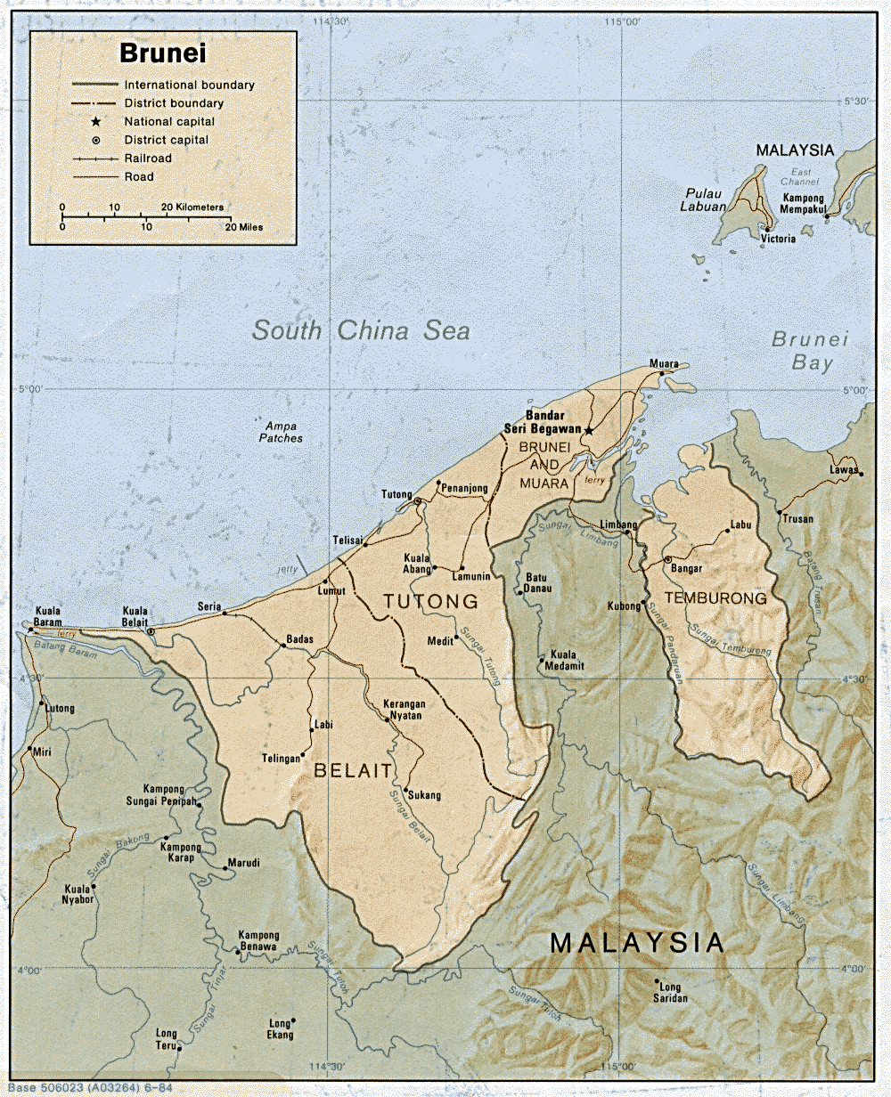 Carte du Brunei.