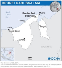 Carte Brunei capitale ville