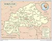 Carte Burkina Faso régions villes aéroport