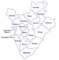 carte Burundi région