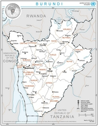 grande carte Burundi ville route