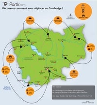 carte Cambodge distance durée transport villes