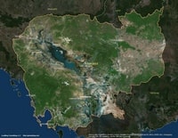 Carte du Cambodge photo satellite