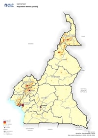 Carte Cameroun densité population