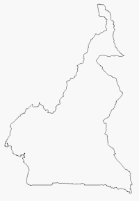 Carte Cameroun vierge