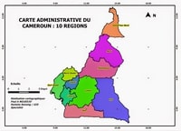 Carte Cameroun régions