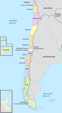 carte Chili région