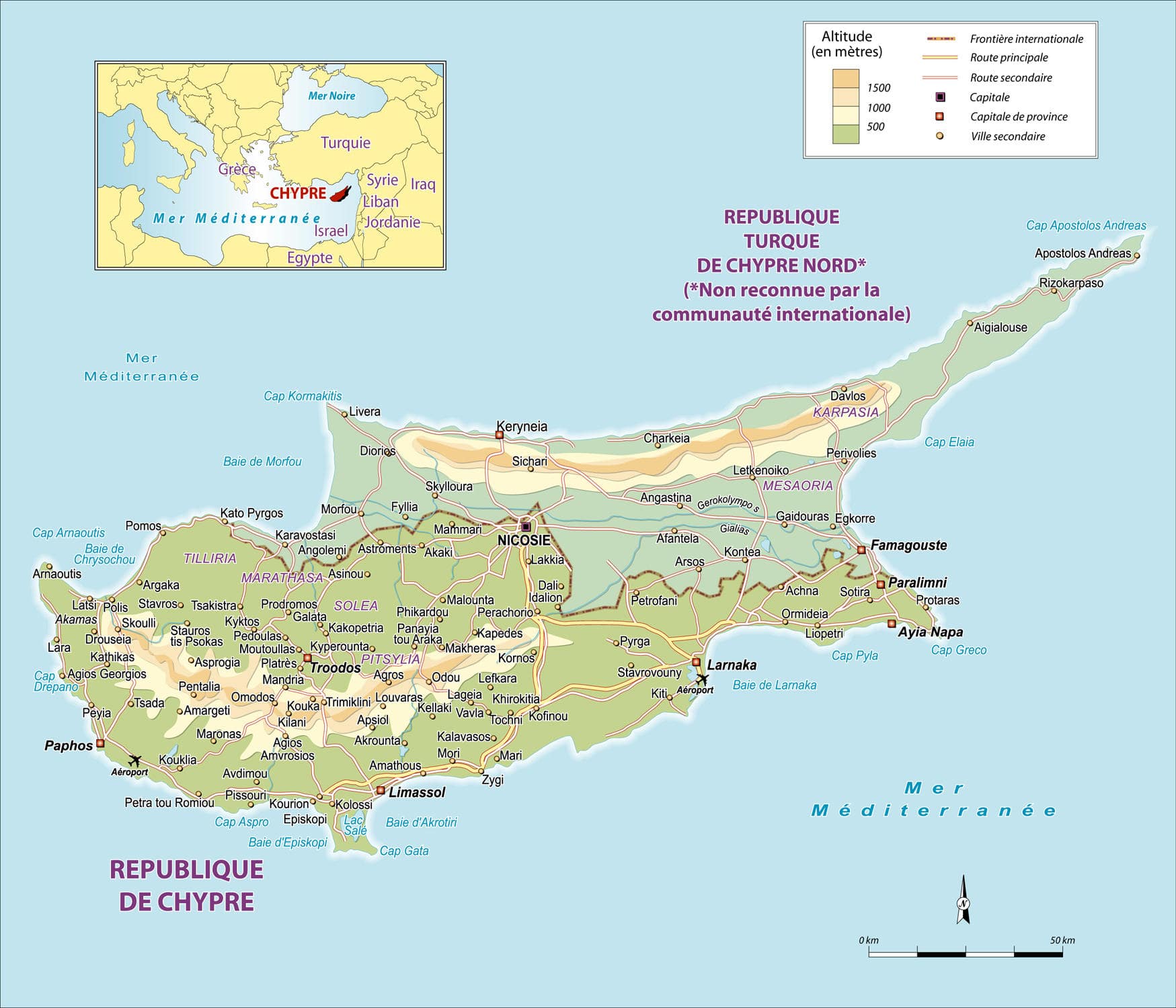 chypre voyage carte