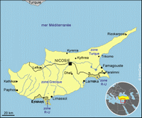 Carte simple de Chypre