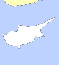 Carte vierge de Chypre