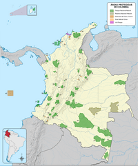 carte Colombie parc naturel