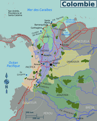 carte Colombie route