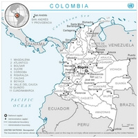 carte Colombie simple région