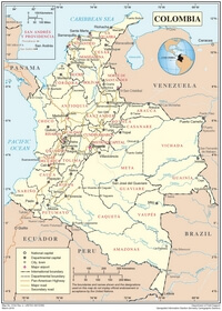 grande carte Colombie ville route