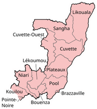 carte Congo département région