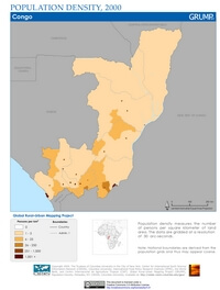 carte Congo densité population