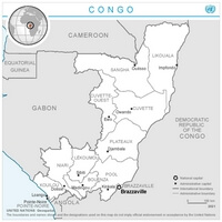 carte Congo simple région