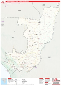 grande carte Congo détaillée ville route