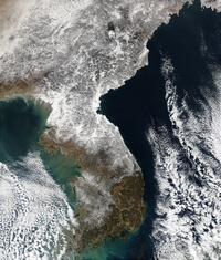 Corée du Nord image satellite