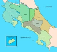 carte Costa Rica régions