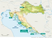 Carte Croatie villes routes