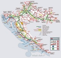 carte Croatie carte routière