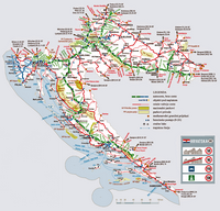 Carte de la Croatie carte routière