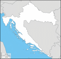 Carte de la Croatie vierge