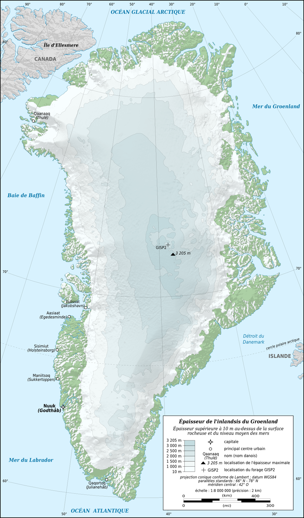 Cartograf fr le danemark le groenland