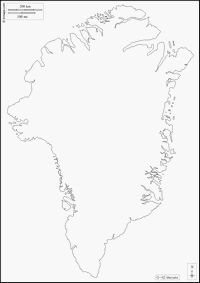 Carte du Groenland vierge et blanche