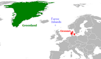 Carte du Danemark avec ses dépendances