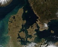 Carte Danemark photo satellite