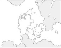 carte Danemark vierge