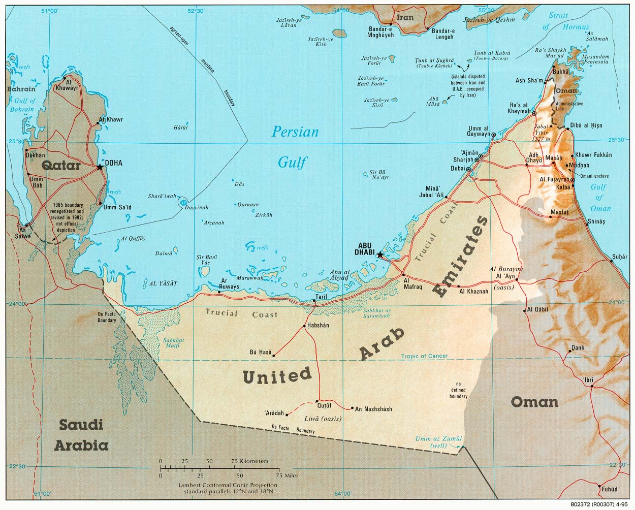 Carte Émirats Arabes Unis