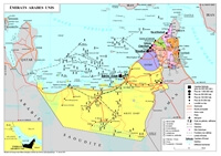 Carte Émirats Arabes Unis ville route autoroute