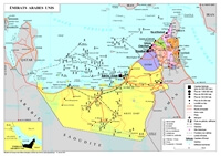 Carte Émirats Arabes Unis ville route autoroute
