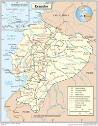 carte Equateur ville village route